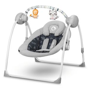 Lionelo Ruben Baby Wippe Babyschaukel Elektrisch mit Liegefunktion von 0 bis 9 kg Moskitonetz Kuscheltierbügel