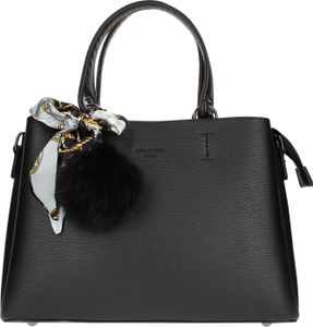 Gallantry, Handtasche mit Pompon und Schal, Schwarz