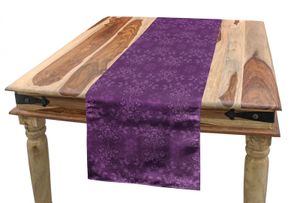 ABAKUHAUS Aubergine Tischläufer, Anordnung Ornament, Esszimmer Küche Rechteckiger Dekorativer Tischläufer, 40 x 180 cm, Violett