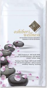 Oshibori Wellnesstücher | Frotteetücher zur Erfrischungstuch | 10 Stück im hygienischen Einzelsachet mit Zipp-Verschluss