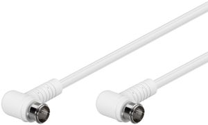 SAT Anschlusskabel weiß 1,5m 100% geschirmt Quick F 2x 90° gewinkelt