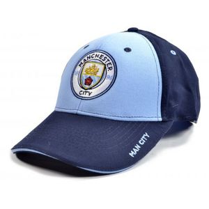 Manchester City FC - Baseball-Mütze BS3590 (Einheitsgröße) (Hellblau/Marineblau)