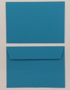 25 Stück farbige Premium Briefumschläge Briefhüllen Kuvert, Caribic Azur Blau (UMS-773) DIN C6 (114 x 162 mm), ohne Fenster, haftklebend, 90g/m² - Karibik Umschläge