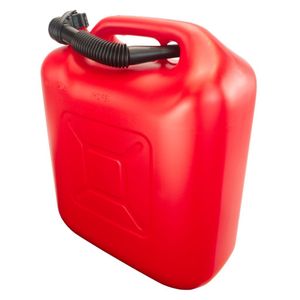 Trevendo Kraftstoffkanister für Benzin und Diesel, Benzinkanister, Reservekanister, Deckel mit Dichtring, Flexibler Ausgießer, AdBlue-beständig, rot, 20 Liter