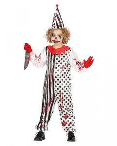 Horror-Clown Kostüm für Kinder Größe: L