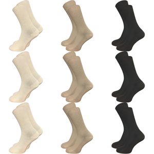 9 Paar Damen & Herren  Venensocken ohne drückende Naht | Socken ohne Gummi | Gesundheitssocken mit Komfortbund