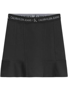 Calvin Klein Mädchen Rock Punto Logo Tape Skirt Schwarz, Alter:12 Jahre