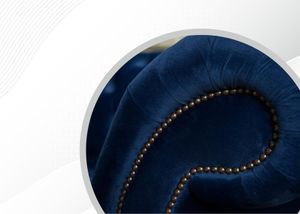 Design Sofa 4 Sitzer Couch Textil Polster Blau Klassische Sofas Chesterfield Neu