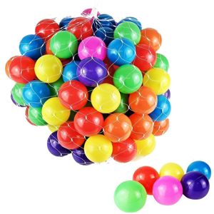 Bällebad Bälle 100 Stück bunte Farben Mischung - Ball Ø 5,5cm - Softball Farbmix - Kinder Spielbälle - Bunte Bälle für Spielzelt, Bällebäder - Spielzeug für Zuhause, Garten, Kinderpool, Planschbecken