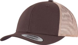 FLEXFIT 6606T | Retro Trucker 2-Tone Cap / Kappe / Mütze / Hut - Farbe: Brown/Khaki - Größe: One Size