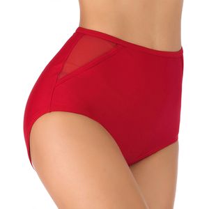 ydance Frauen Badeshorts Badeanzug Hosen Strand Hohe Taille Tankini Shorts,Farbe:Rot,Größe:L