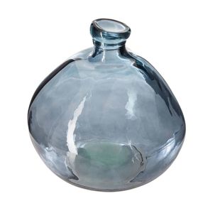 Vase "Dame Jeanne" - recyceltes Glas - sturmblau D 33 cm - Atmosphera créateur d'intérieur