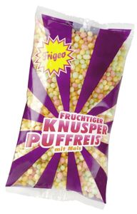 Frigeo Fruchtiger Knusper-Puffreis mit Mais (80 g)