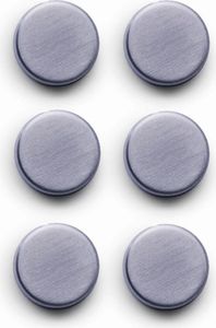 ZELLER PRESENT Magnet Edelstahl Ø2,7cm silber 6 Stück