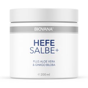 Biovana Hefesalbe | Premium Qualität für Reibeisenhaut und trockener Haut | für Frau und Mann | 200 ml 1x