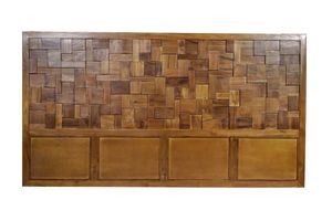 SIT Möbel Bett-Kopfteil | aus Teak-Holz | natur | B 220 x T 5 x H 120 cm | 07996-57 | Serie ROMANTEAKA