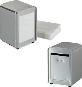 relaxace 2 x Serviettenspender Retro silber