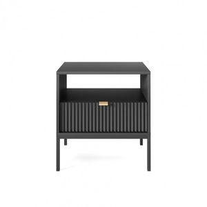 Bettso - Noční stolek Noční stolek s 1 zásuvkou(54x56x39 cm) NOVA-S54 (černý)