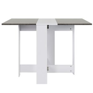 Klapptisch - Klapptisch  Esstisch Beistelltisch Schreibtisch Ablagefläche Tisch | 103x76x73.4cm Weiß +Beton