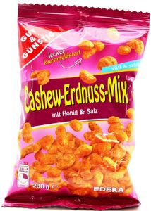 Cashew-Erdnuss-Mix mit Honig und Salz, 9er Pack (9 x 200g)