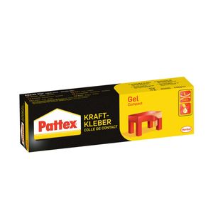 Pattex Kraftkleber Compact, extra starker Kleber ohne Tropfen und Fäden ziehen, Flüssigkleber für senkrechte und poröse Oberflächen, Kontaktkleber in Gelform, 1x125g