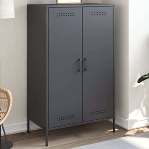 vidaXL Highboard antracit 68x39x113 cm oceľ