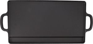 Griddle Plate Double Sided Iron Fast Even Heating Reversible Grillplatte für Outdoor Camping Gas Herd Induktion Herd L