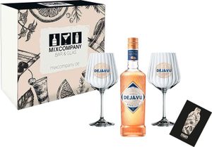 Oriental Deja Vu Geschenk Set - Aperitif 0,7L (17% Vol) + 2x Stilglas Ballonglas Relief Glas Gläser Déjà-Vu - [Enthält Sulfite]