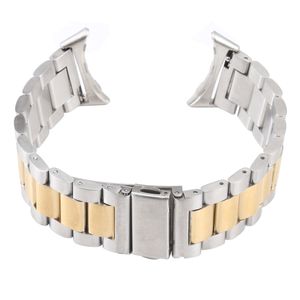 Für Google Pixel Watch Stahl Metall Design Ersatz Armband Gold / Silber Smart Uhr Neu