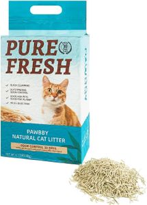 PAWBBY Katzenstreu aus Natürlichen Pflanzen, Verhindert Ammoniakgas/Kein Geruch, Hervorragende Klumpenbildungsfähigkeit, Gut für Mehrere Katzen 2,8kg
