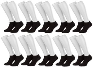 Tobeni 10 Paar Damen Herren Sneaker Socken Füsslinge Baumwolle Spitze ohne Naht Uni, Farbe:Schwarz, Grösse:37-42