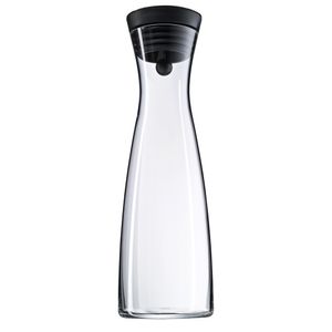 WMF Basic Wasserkaraffe 1,5 liter, Glaskaraffe, Silikondeckel, CloseUp-Verschluss, Höhe 32,7 cm