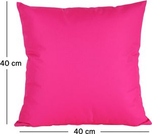 JACK 40x40cm Outdoor Lounge Kissen Dekokissen inkl. XXL-Füllung Wasserabweisend Sitzkissen Garten Stuhl Lotus Effekt, Farbe:Pink