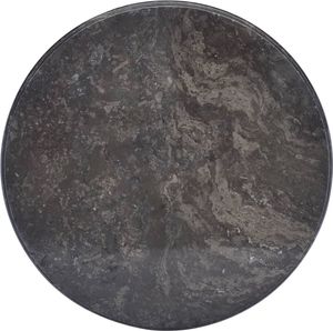 Möbel Tischplatte Schwarz Ø50x2,5 cm Marmor DE98973