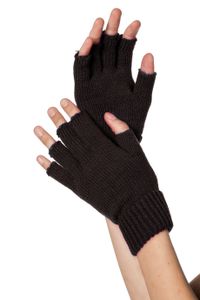 Handschuhe fingerlos schwarz