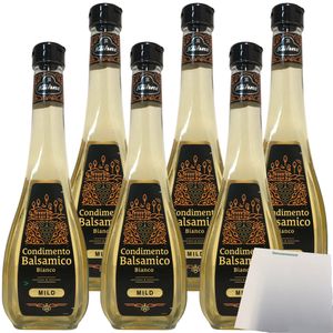 Kühne Essig Condimento Balsamico Bianco weißer Balsamico mild 6er Pack (6x500ml Flasche) + usy Block
