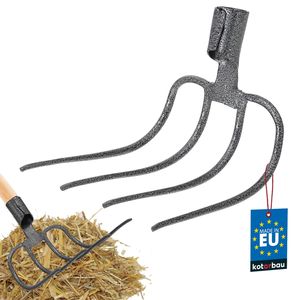 KOTARBAU® Štvorzubé zahnuté vidly na kompostovanie hnoja Oceľ 210 X 215 MM KOTARBAU® Štvorzubé zahnuté vidly na kompostovanie hnoja Oceľ 210 X 215 MM