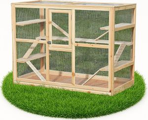 Mucola Nagerkäfig Freilaufgehege Holz Gehege Villa Hamsterkäfig Mäusekäfig Kleintierkäfig Käfig Rattenkäfig Kleintierstall