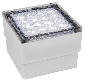 LED-Bodenleuchte McShine "Pflasterstein", 10x10x7cm, 80 lm, Schutzklasse IP65, neutralweiß, 230V - befahrbar und trittfest