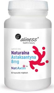 ALINESS - Natürliches Astaxanthin Nat Axtin - 6000 mal wirksamer als Vitamin C - 8mg 60 Kapseln