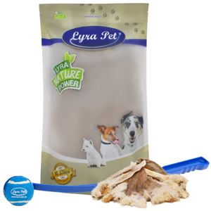 5 kg Lyra Pet® Kaninchenohren mit Fell + Ballschleuder