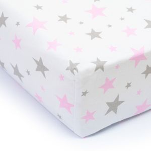 Amilian Spannbettlaken Spannbetttuch für Babybett Kinderbett 60x120 cm, 100% Baumwolle, fürs Baby, Bettwäsche Größe: 120x60 cm