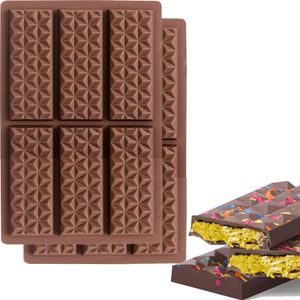 2Stk Schokoladenform Silikon Schokoladentafel Form Pralinenförmchen Extra Tief Schokolade Form für Schokolade Praline Süßigkeiten (Pyramidenform)