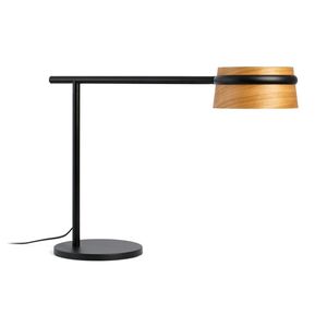 Stolová lampa LOOP LED 6W 2700K oceľ matná čierna, drevo čerešňa D:65cm V:45cm