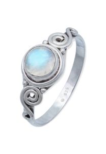 Ring KINURI aus 925er Sterling Silber mit Mondstein weiß