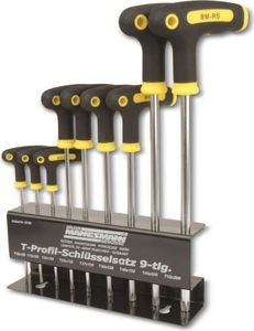 Brüder Mannesmann | Torx T-Greifenset | 9-teiliges Set mit magnetischen Köpfen