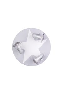 Waldi Deckenleuchte grau mit Stern weiß 3-flg., 65929.0