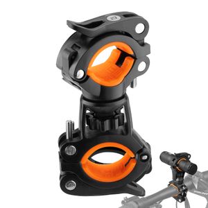 ROCKBROS Universal Fahrrad Halterung für Taschenlampe, für 20-35mm, Schwarz orange