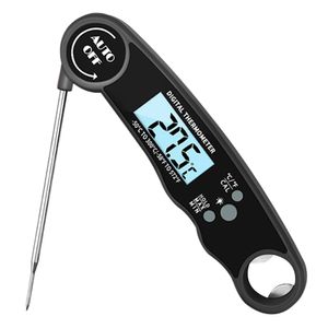 Fleischthermometer Grillthermometer Bratenthermometer Küchenthermometer Digital ThermometerBlack