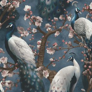 Vliestapete 10414-08 Tapete Blumen Floral 0,53 x 10,05 m Erismann Play of light Blau